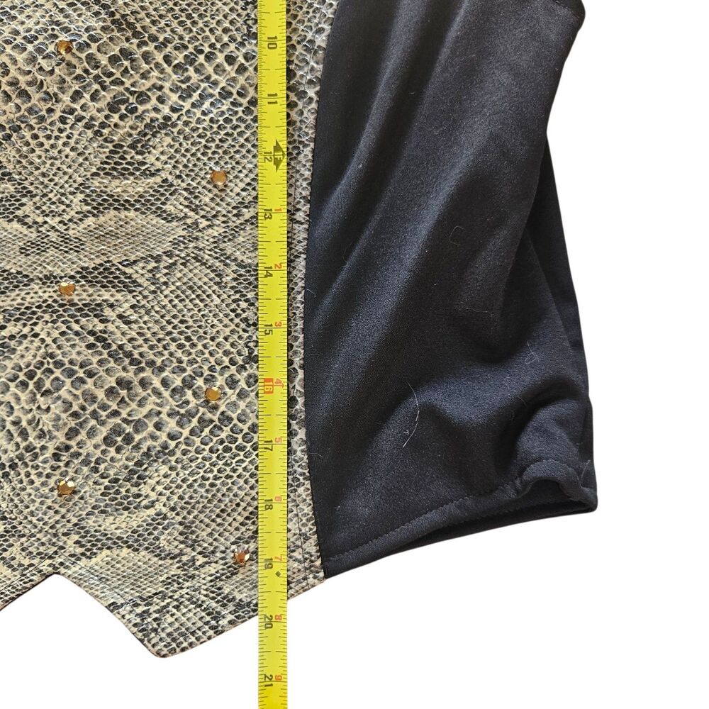 Western Collection Horse Show Vest Size Large Faux Snake Skin Sequined - Picture 5 of 8
